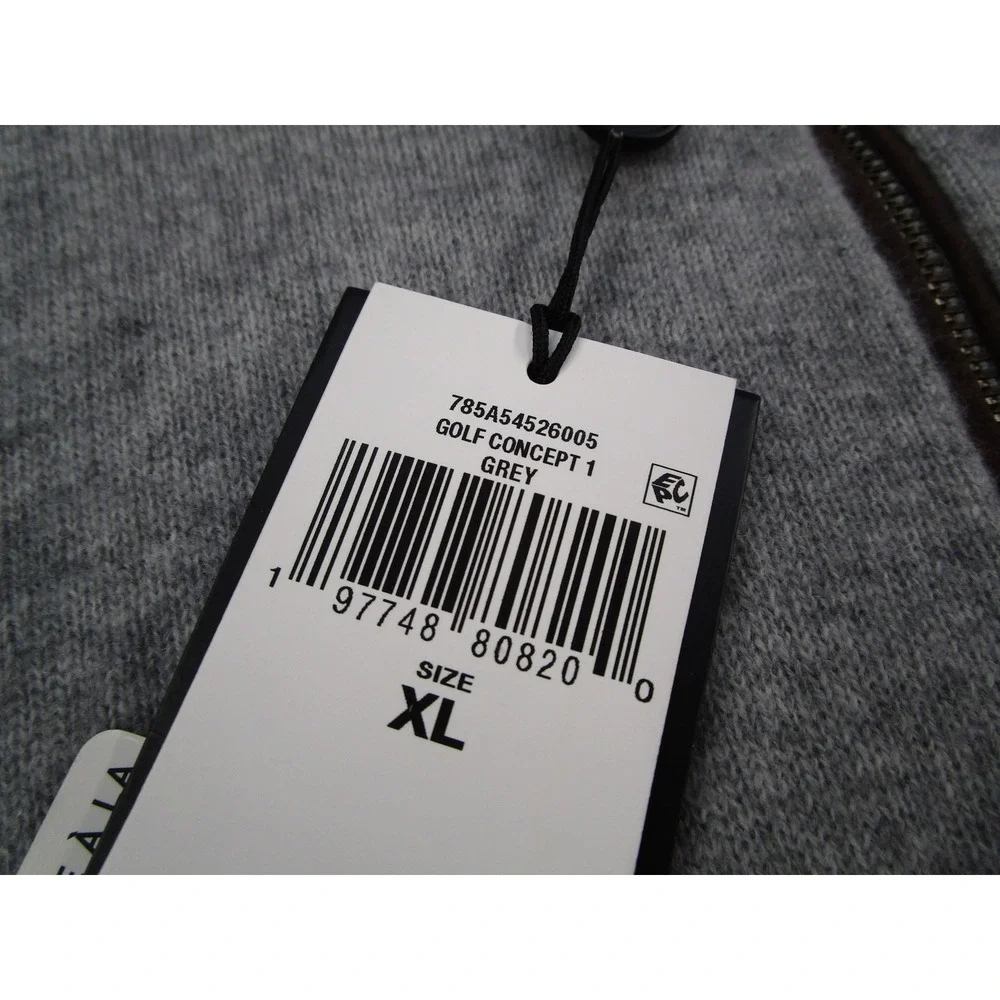 RLX Ralph Lauren Cashmere Raiders Quarter Zip Sweater Grey XL 785A54526005
